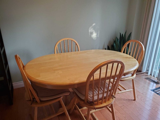 Oval Wooden Kitchen Table and Chairs - photo 2