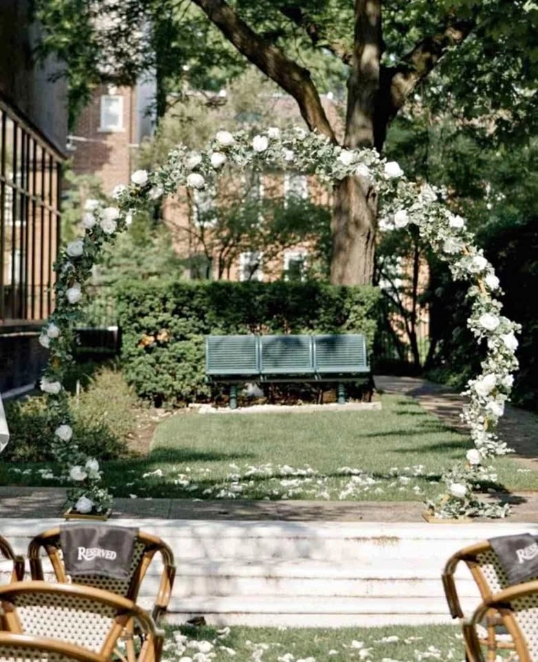 Silk arch florals