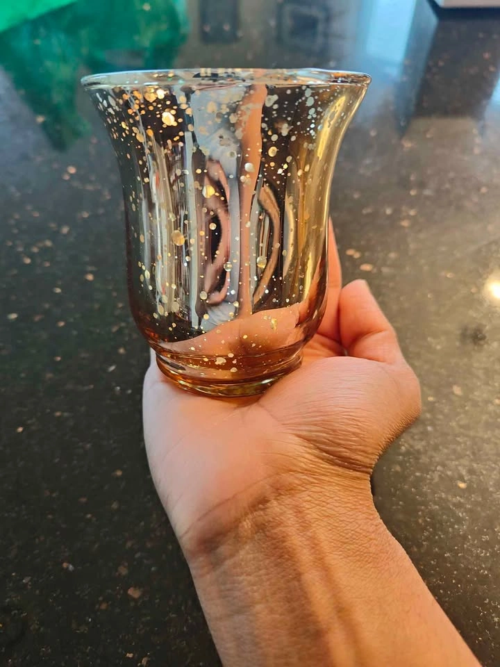 Gold Speckled Votive Candle Holders - photo 2