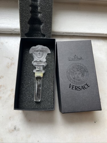 Authentic Rosenthal Versace Crystal Medusa Wine Stopper