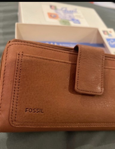 Vintage Fossil Leather Clutch/Wristlet Pebbled - photo 2