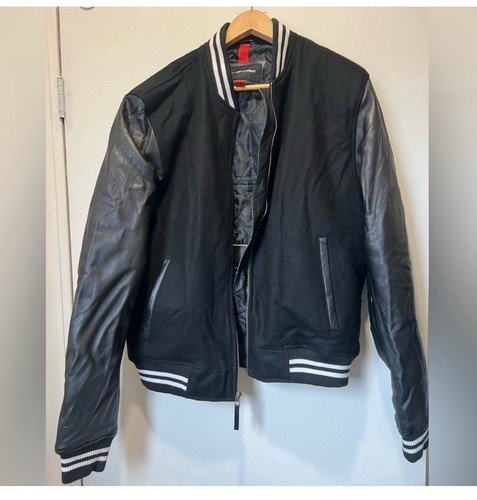 Varsity jacket With Leather Sleeves