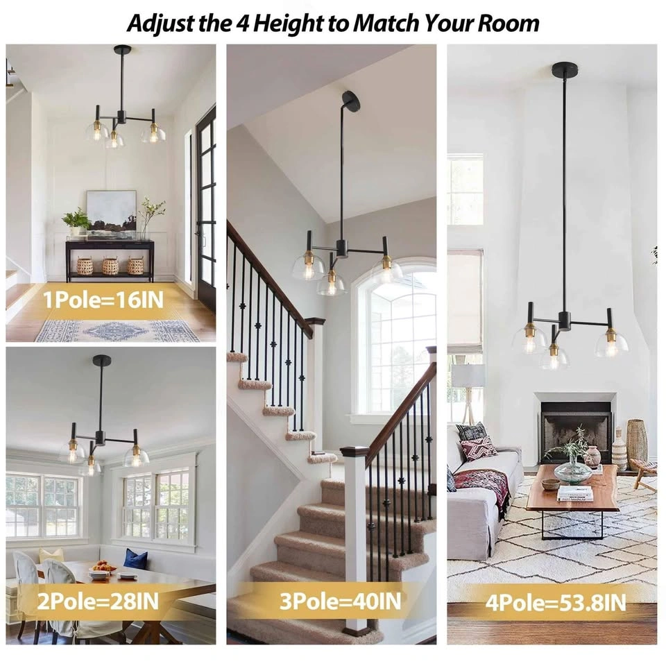 BRAND NEW RUIYEY 3-Light Modern Chandelier - photo 3