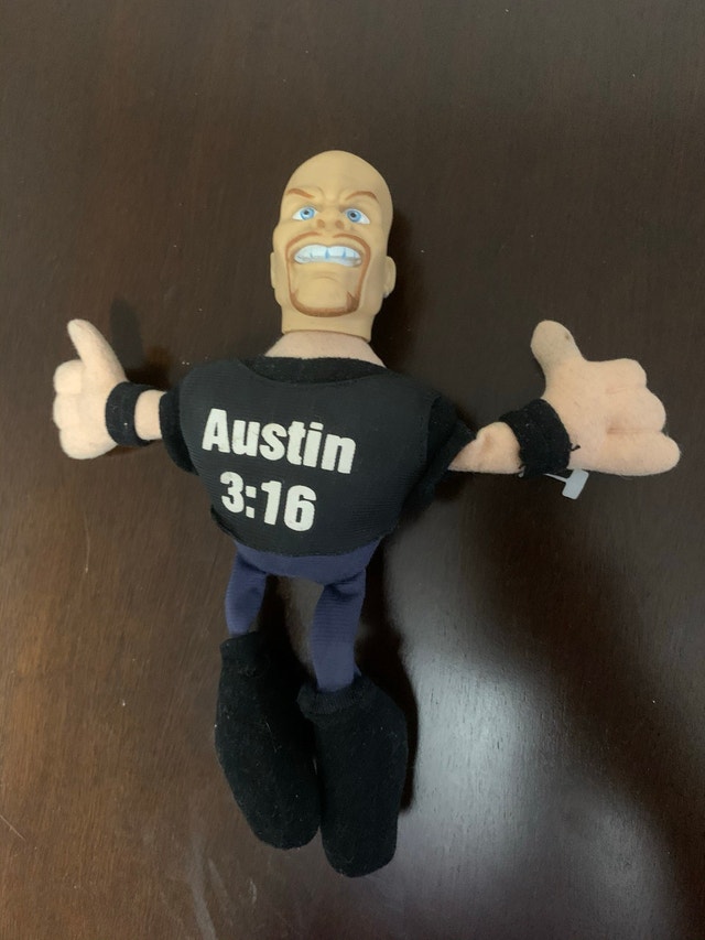 WWF / WWE Stone Cold Steve Austin Banger Doll Vintage 1998