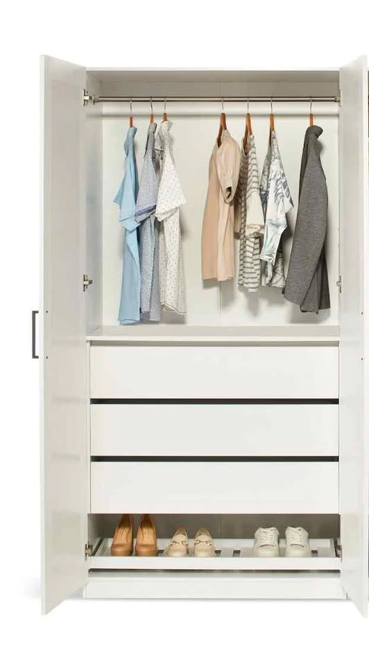 CANVAS Kelsey 40 Inch Wide Wardrobe Closet, White, New - photo 5