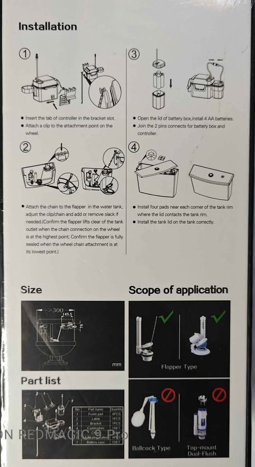 TECHO touchless toilet flush kit - photo 3