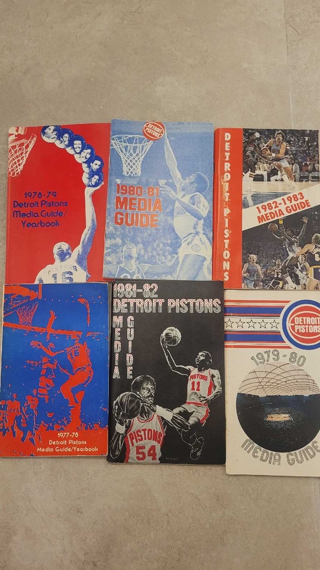 Detroit Pistons NBA vintage media guides