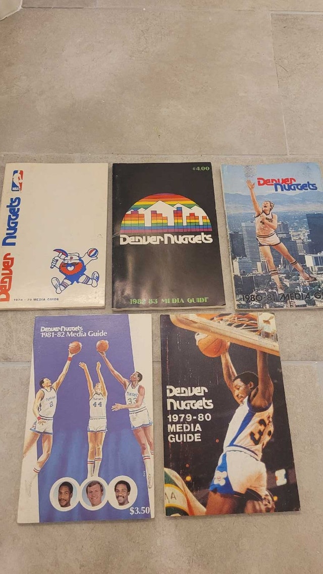 Denver Nuggets NBA vintage media guides