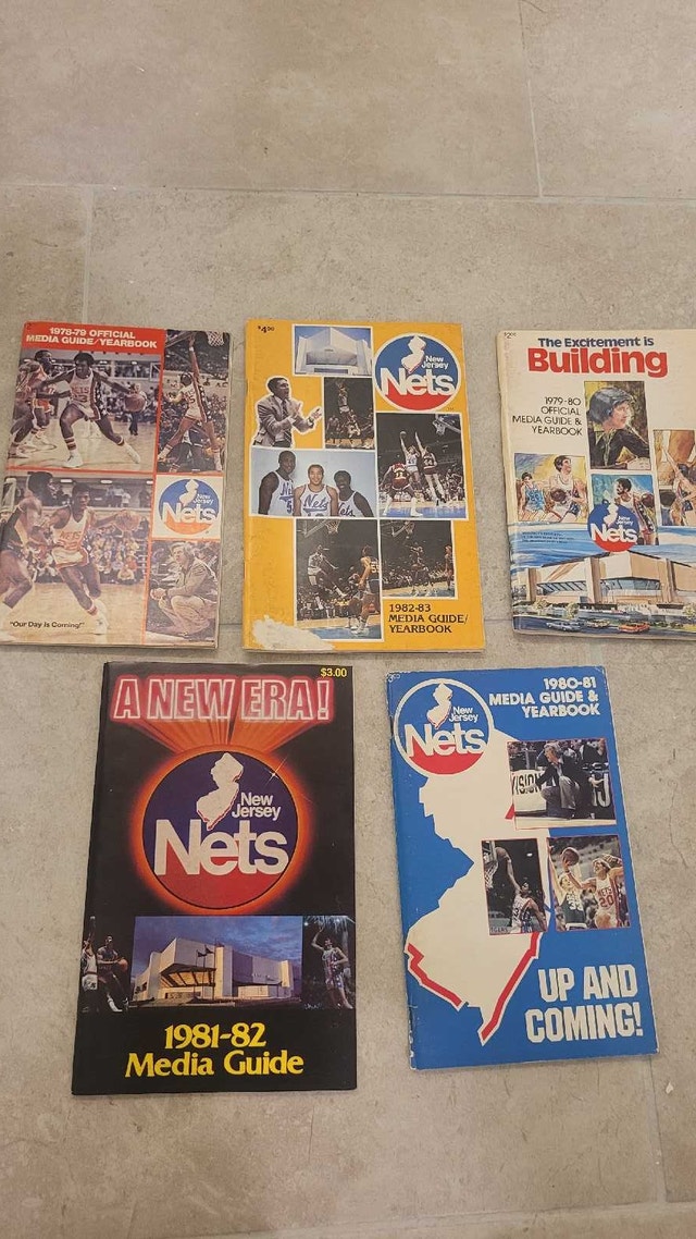 New Jersey Nets vintage NBA media guides
