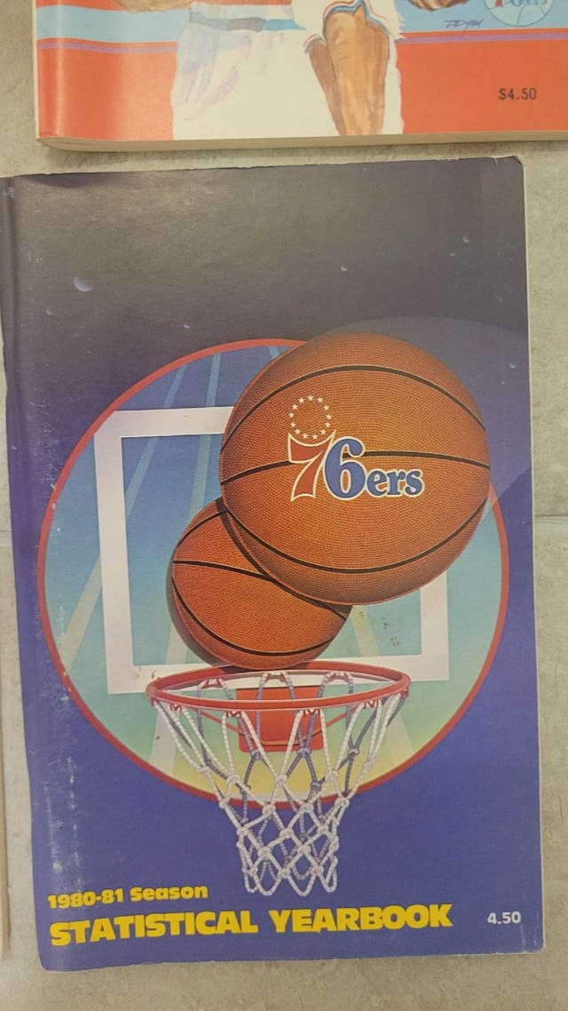 Philadelphia 76ers vintage NBA stat yearbooks - photo 3