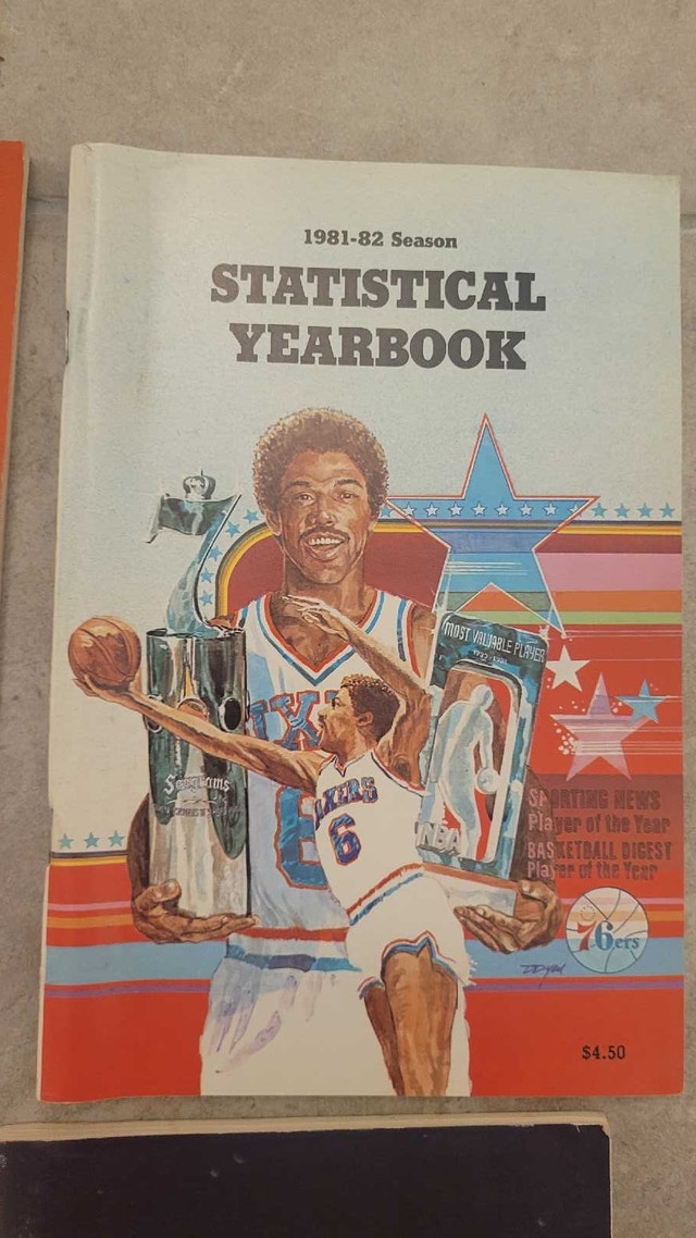 Philadelphia 76ers vintage NBA stat yearbooks - photo 4