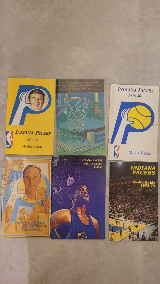 Indiana Pacers vintage NBA media guides