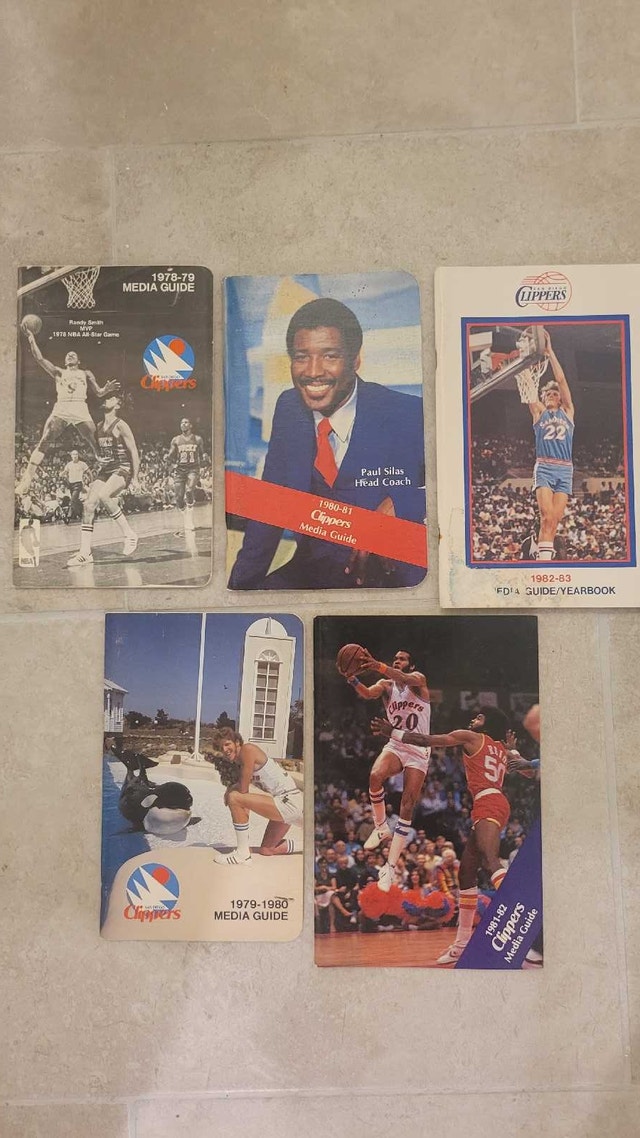 San Diego Clippers vintage NBA media guides