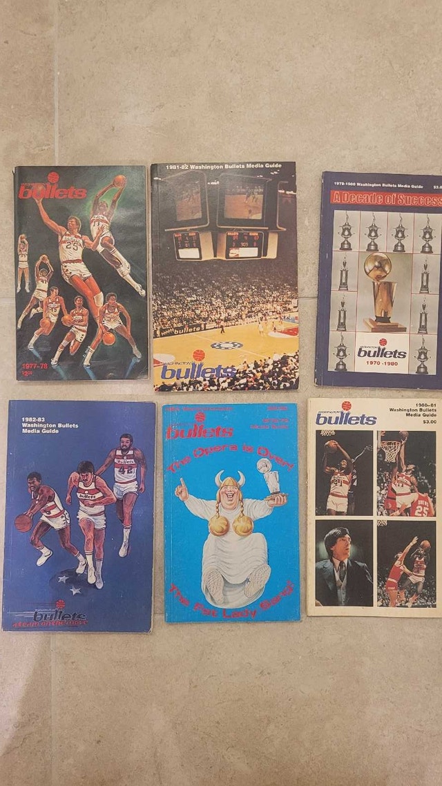 Washington Bullets vintage NBA media guides