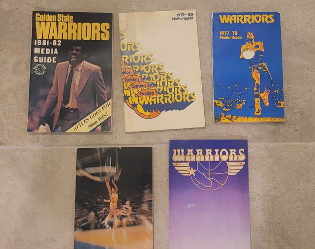 Golden State Warriors vintage NBA Media Guides