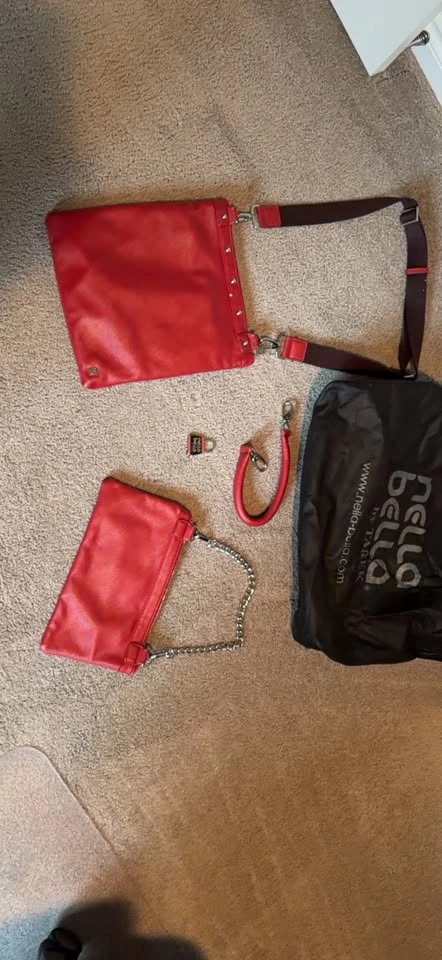 Nella Bella Red Bags (purses) with interchangeable straps - photo 2