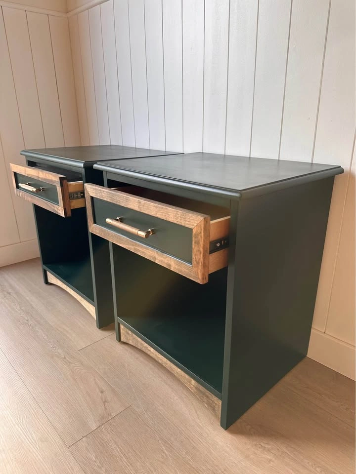 Solid Wood Nightstands | Royal Green - photo 2