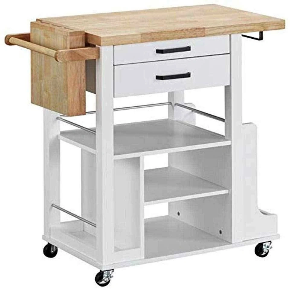 ACME Kitchen Island Cart Cabinet with Spice, Towel Rack