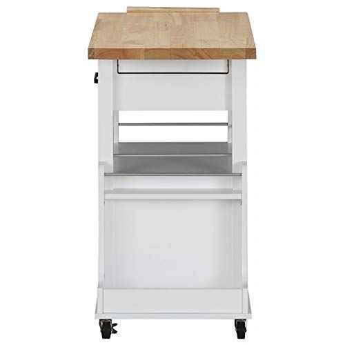 ACME Kitchen Island Cart Cabinet with Spice, Towel Rack - photo 5