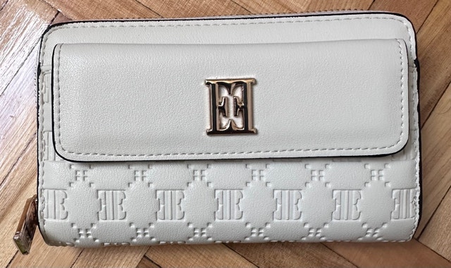 Brand new!! Elle Monogram Embossed Zip Around Wallet