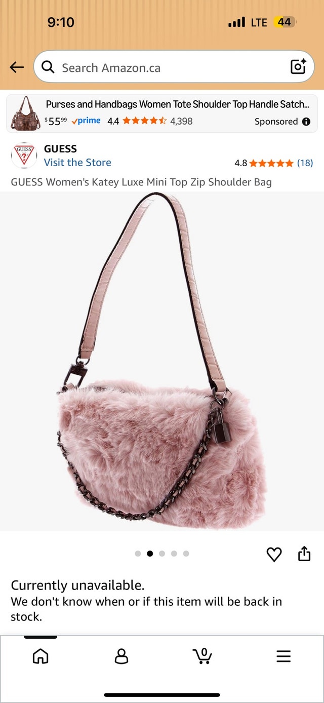 BNWT GUESS Faux Fur Y2K Shoulder Bag – SOLD OUT! - photo 2