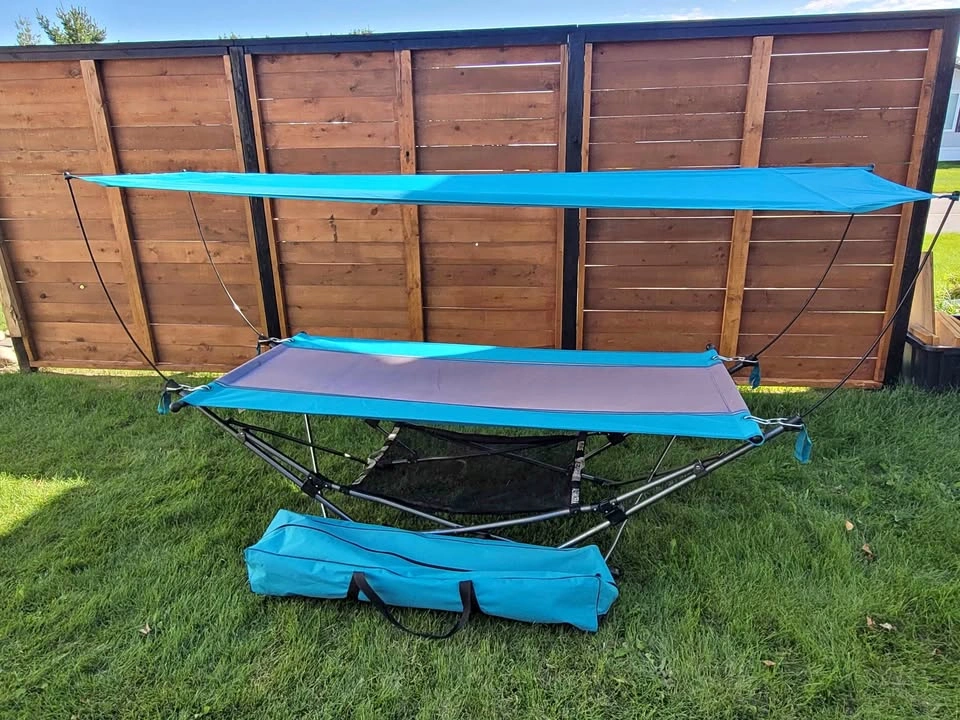 Collapsible Portable Folding Hammock/Guest Bed with Canopy