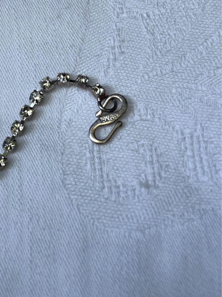 Rhinestone Cup Necklace marked 18k GP - photo 2
