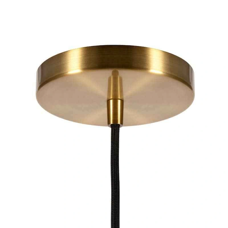 Zeno 12" Wide Industrial Pendant Light - Brushed Brass - photo 4