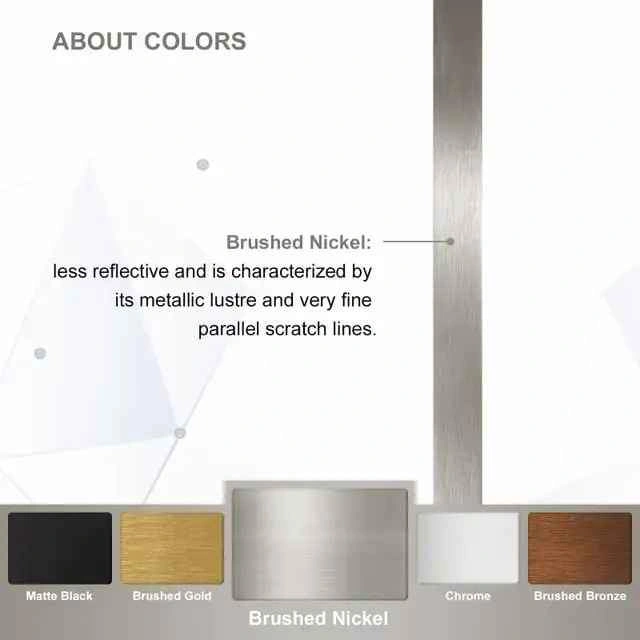 ANDY STAR 30 Inch Brushed Nickel Metal Frame Mirror - photo 3