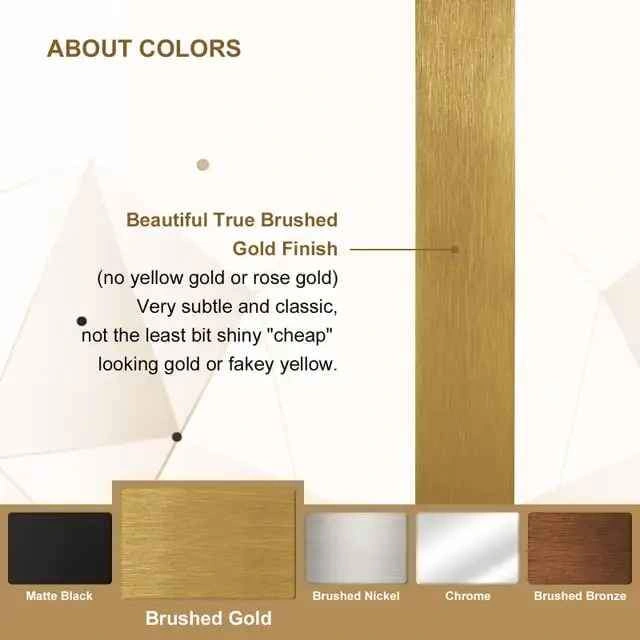 BRAND NEW - ANDY STAR 24''x36'' Gold Brushed Metal Mirror - photo 3