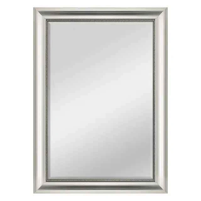 BRAND NEW MCS 42 x 30 Inch Silver Beaded Rectangular Wall Mirror - photo 3