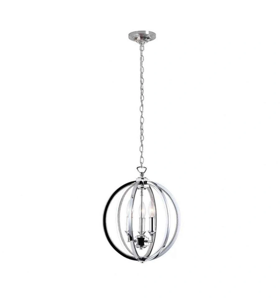 BRAND NEW Dainolite 3 Light Chandelier, Polished Chrome - photo 2