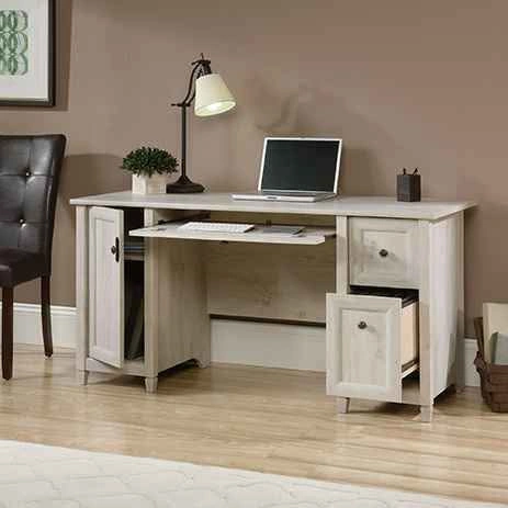 Sauder Edge Water 59 Inch Computer Desk, Chalked Chestnut - photo 2