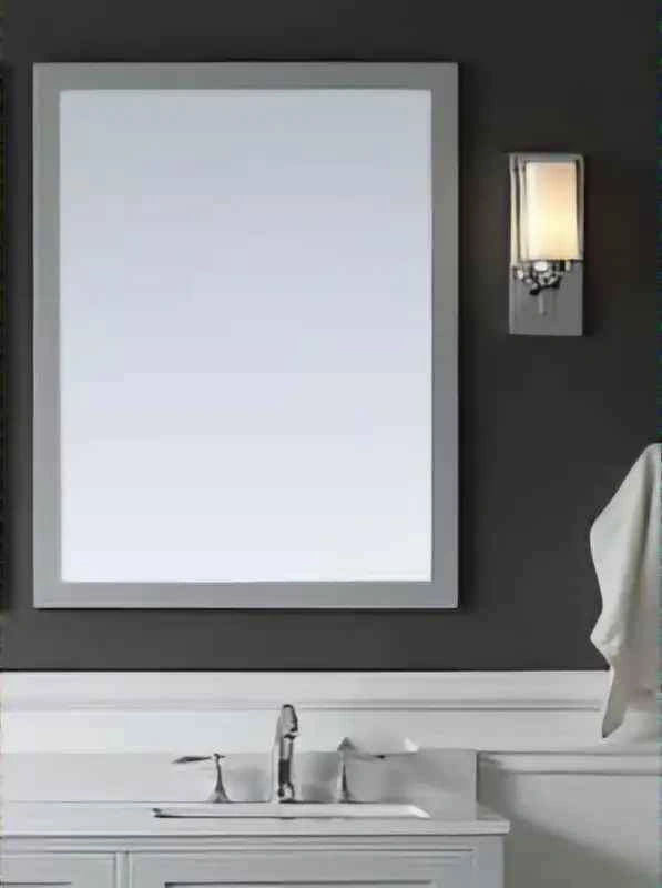 NEW Riverdale 28 x 36 inch Wood Framed Vanity Mirror - Grey - photo 3