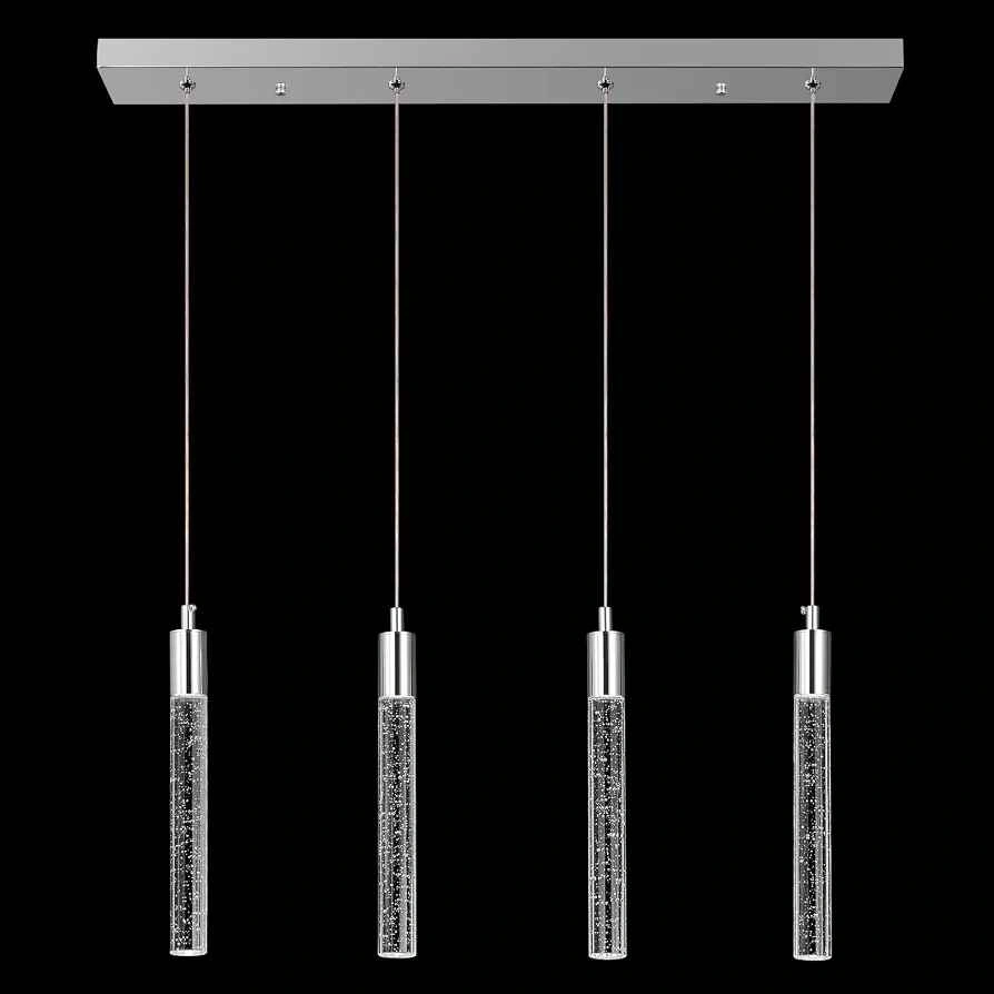 zhllmq 4 LED Modern Pendant Light Fixture, Chrome, BRAND NEW - photo 3