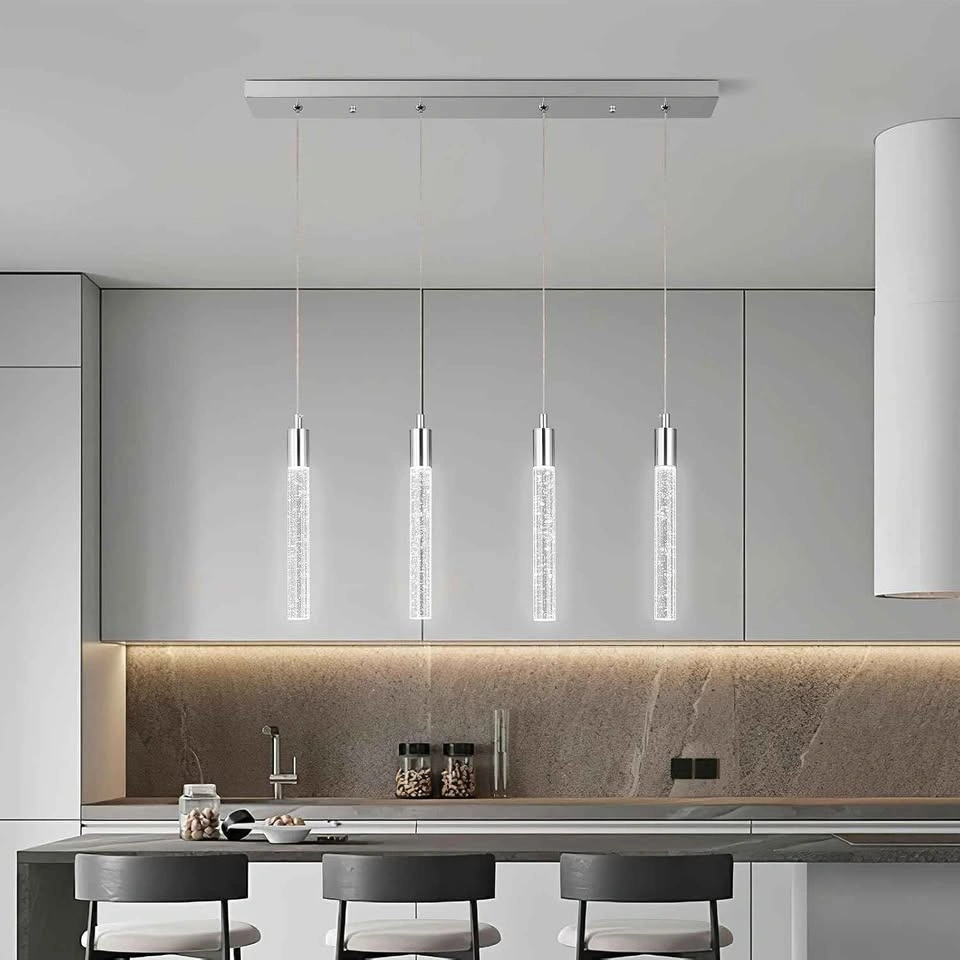 zhllmq 4 LED Modern Pendant Light Fixture, Chrome, BRAND NEW - photo 4