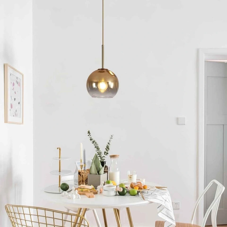 KCO Lighting Modern Gold Glass Pendant Light Fixture - photo 4