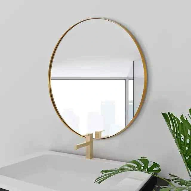 BRAND NEW - ANDY STAR 30" Round Gold Metal Frame Mirror