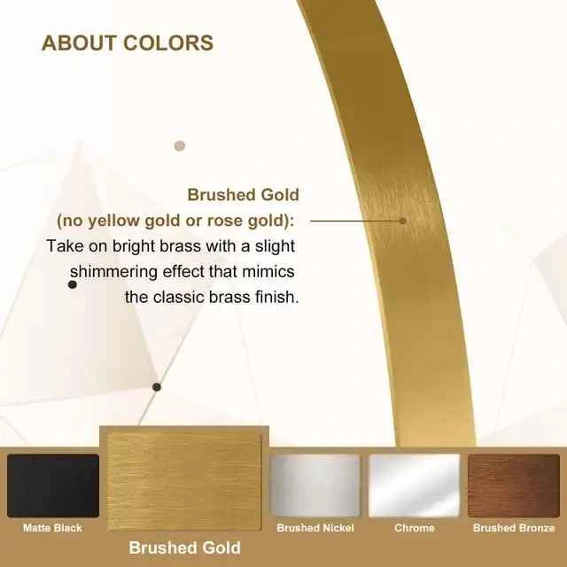BRAND NEW - ANDY STAR 30" Round Gold Metal Frame Mirror - photo 3