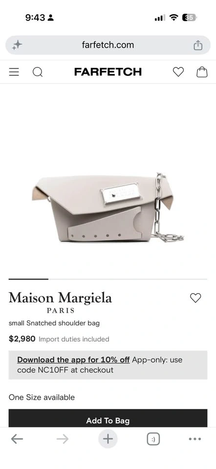 Authentic Maison Margiela Snatched Classique Crossbody Bag - photo 2