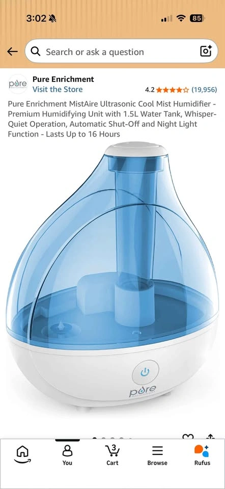 Room humidifier 1.5 litre cool mist Amazon brand - photo 4