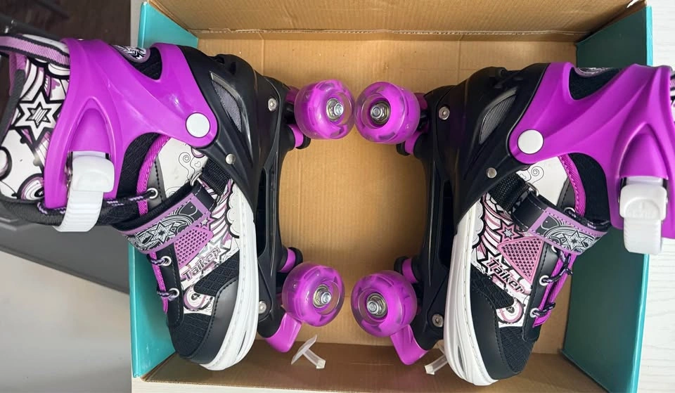 Roller Skates for Kids Girls Boys 4 Size, Adjustable, Wheels Lig - photo 4