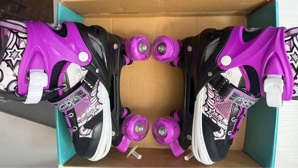Roller Skates for Kids Girls Boys 4 Size, Adjustable, Wheels Lig - photo 5