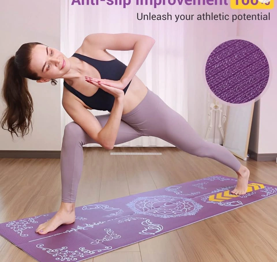 Yoga Mat, Premium Quality Thick, Double Sided Non Slip with Bag - photo 3
