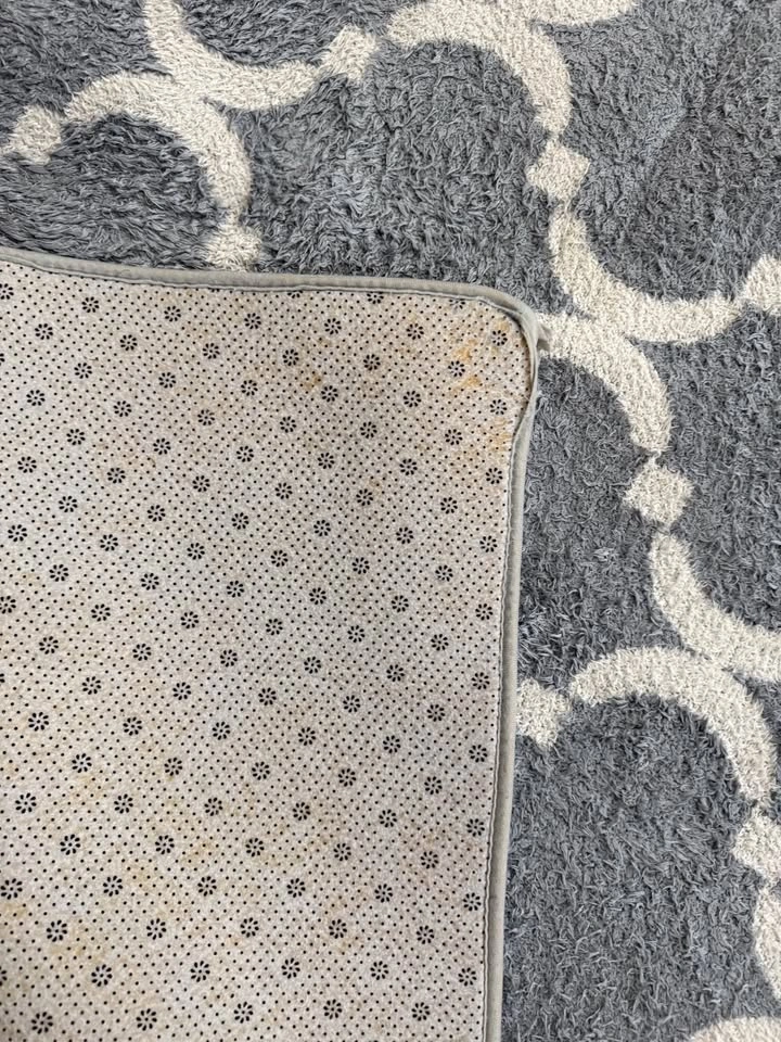 Medium Size Moroccan Trellis Grey, Machine Washable Rug - photo 3