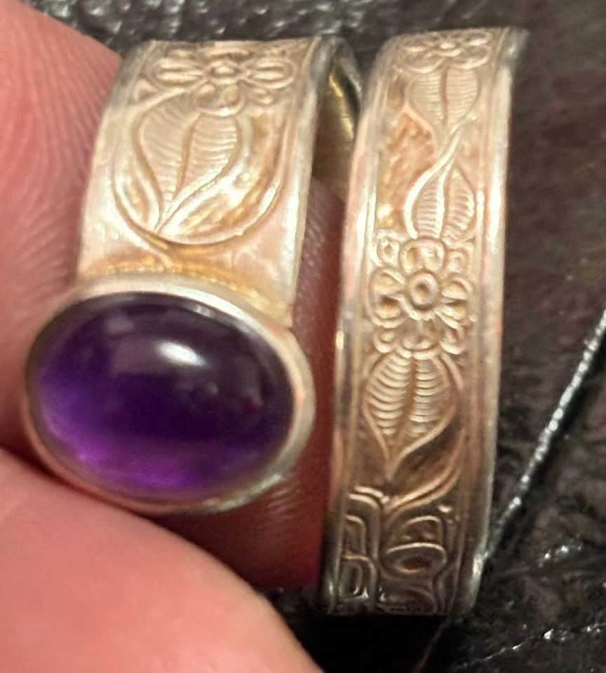 Silver and Amethyst Wrap ring - photo 2