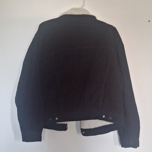 Levi's Men's Black Lined Cotton Trucker Jacket Button Front Spre - photo 5