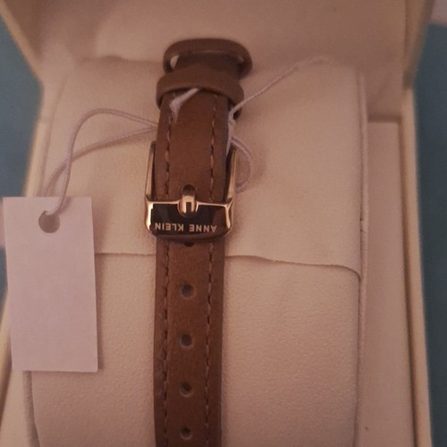 Anne Klein Women's Dress Watch Brown Leather Strap Gold Case - photo 3