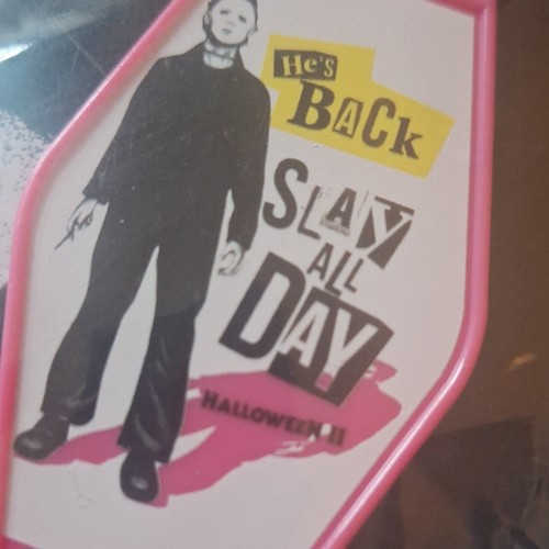 Halloween II “He’s Back Slay All Day” Pink Keychain - photo 5