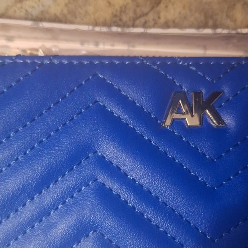 Anne Klein Quilted Chevron Zip-Around Blue Women's Wallet - photo 2
